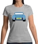 Porsche 911 Carrera Rs Rear Pastel Blue Womens T-Shirt