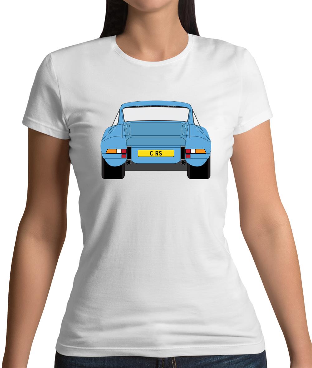 Porsche 911 Carrera Rs Rear Pastel Blue Womens T-Shirt