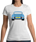 Porsche 911 Carrera Rs Rear Pastel Blue Womens T-Shirt