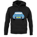 Porsche 911 Carrera Rs Rear Pastel Blue unisex hoodie