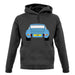 Porsche 911 Carrera Rs Rear Pastel Blue unisex hoodie