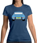 Porsche 911 Carrera Rs Rear Pastel Blue Womens T-Shirt