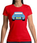 Porsche 911 Carrera Rs Rear Pastel Blue Womens T-Shirt