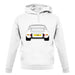 Porsche 911 Carrera Rs Rear White unisex hoodie