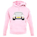 Porsche 911 Carrera Rs Rear White unisex hoodie