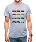 911 Turbo 930 Colour Grid Mens T-Shirt