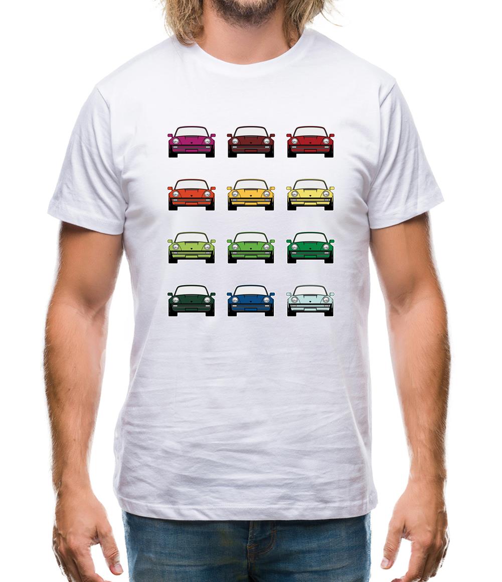 911 Turbo 930 Colour Grid Mens T-Shirt