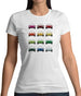 Porsche 911 Turbo 930 Colour Grid Womens T-Shirt