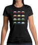 Porsche 911 Turbo 930 Colour Grid Womens T-Shirt