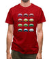 911 Turbo 930 Colour Grid Mens T-Shirt