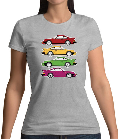 Porsche 911 Turbo 930 4 Colours Womens T-Shirt