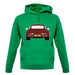 Porsche 911 Turbo 930 Burgandy unisex hoodie