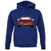 Porsche 911 Turbo 930 Burgandy unisex hoodie