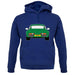 Porsche 911 Turbo Forest Green 930 unisex hoodie
