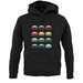 Porsche Box 964 T 12 Colour Grid unisex hoodie