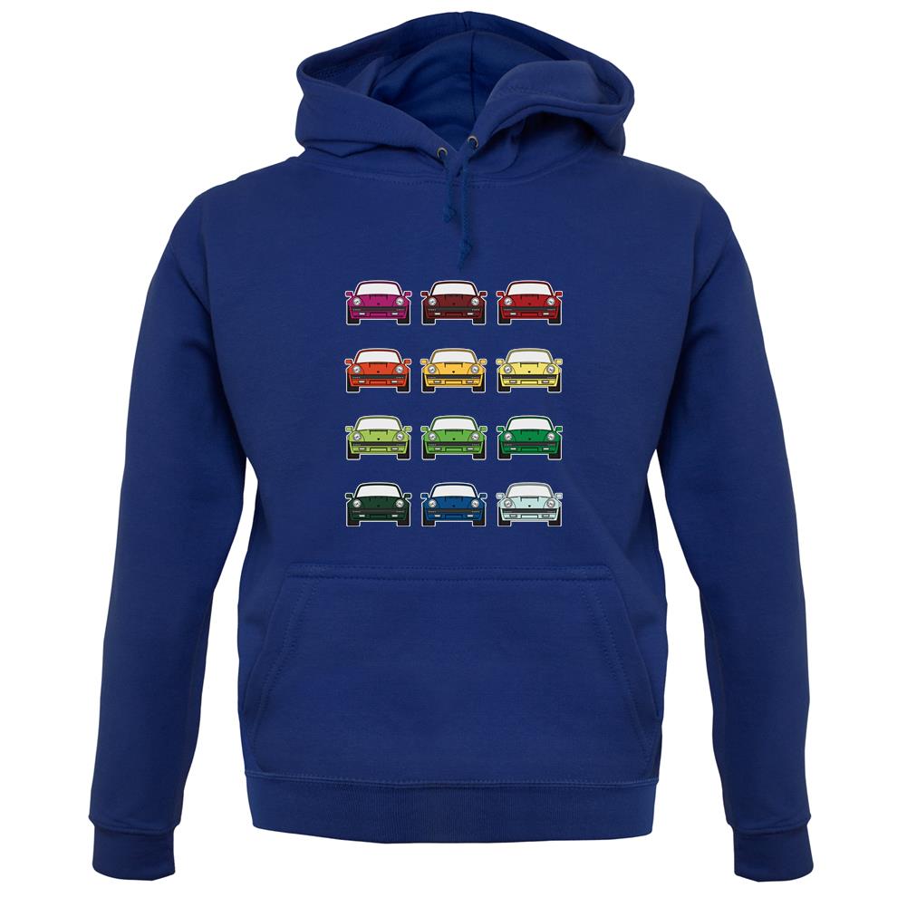Porsche Box 964 T 12 Colour Grid unisex hoodie