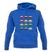 Porsche Box 964 T 12 Colour Grid unisex hoodie