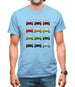 Box 964 T 12 Colour Grid Mens T-Shirt