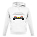 Porsche 911 964 Grand Prix White unisex hoodie