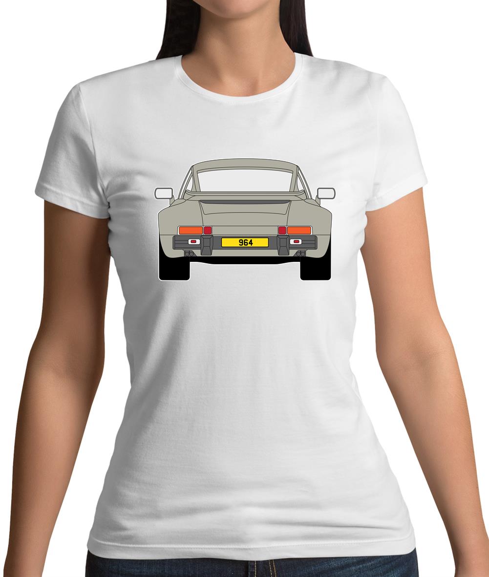 Porsche 911 964 Rear Line Grey Womens T-Shirt