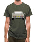 911 964 Rear Line Grey Mens T-Shirt