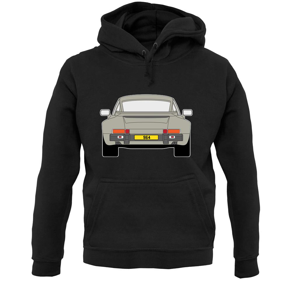 911 964 Rear Line Grey Unisex Hoodie