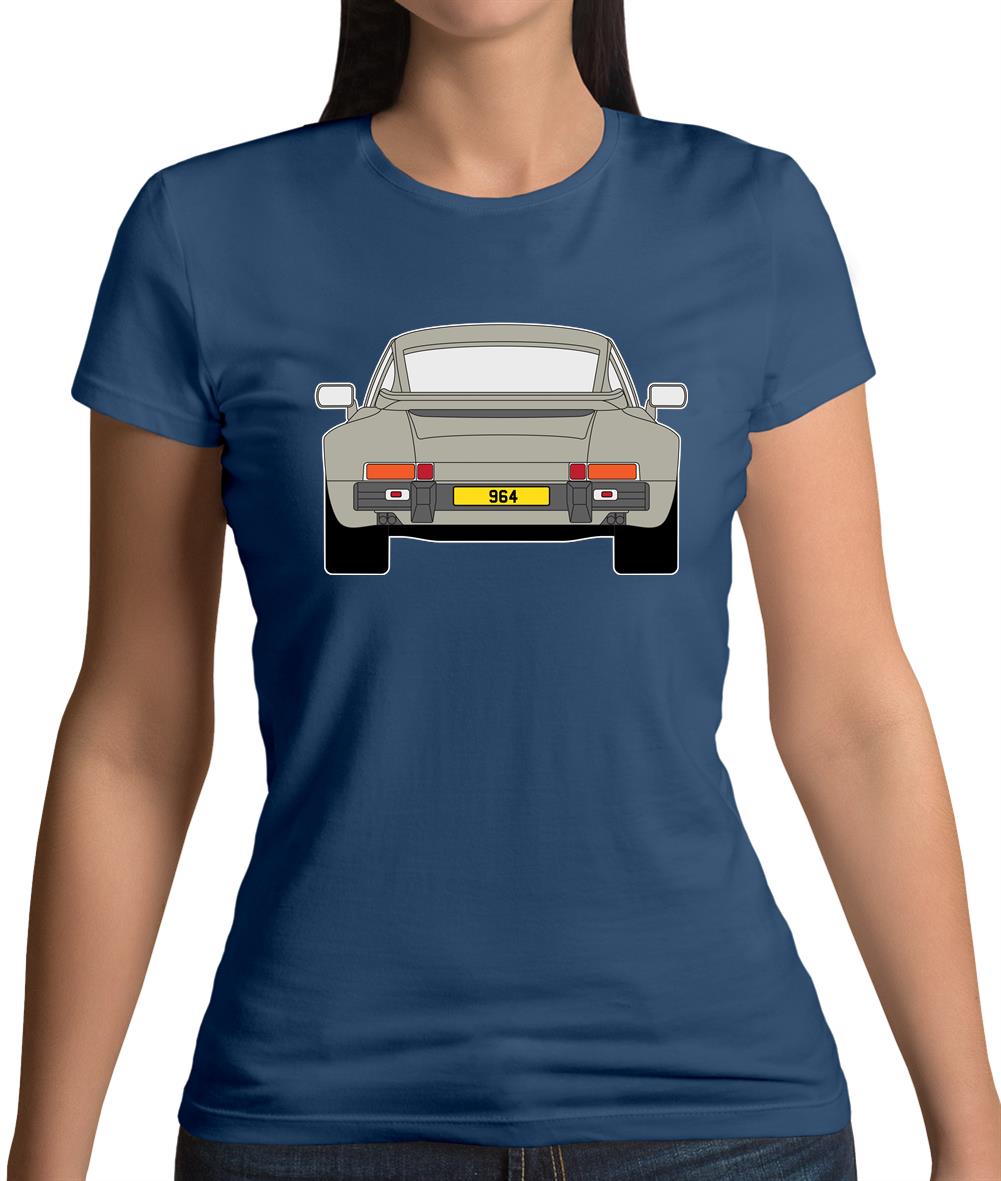911 964 Rear Line Grey Womens T-Shirt