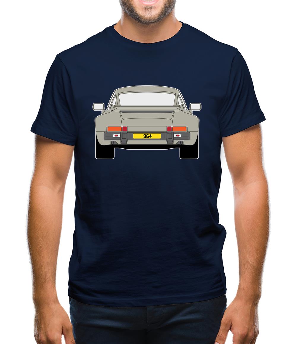 911 964 Rear Line Grey Mens T-Shirt