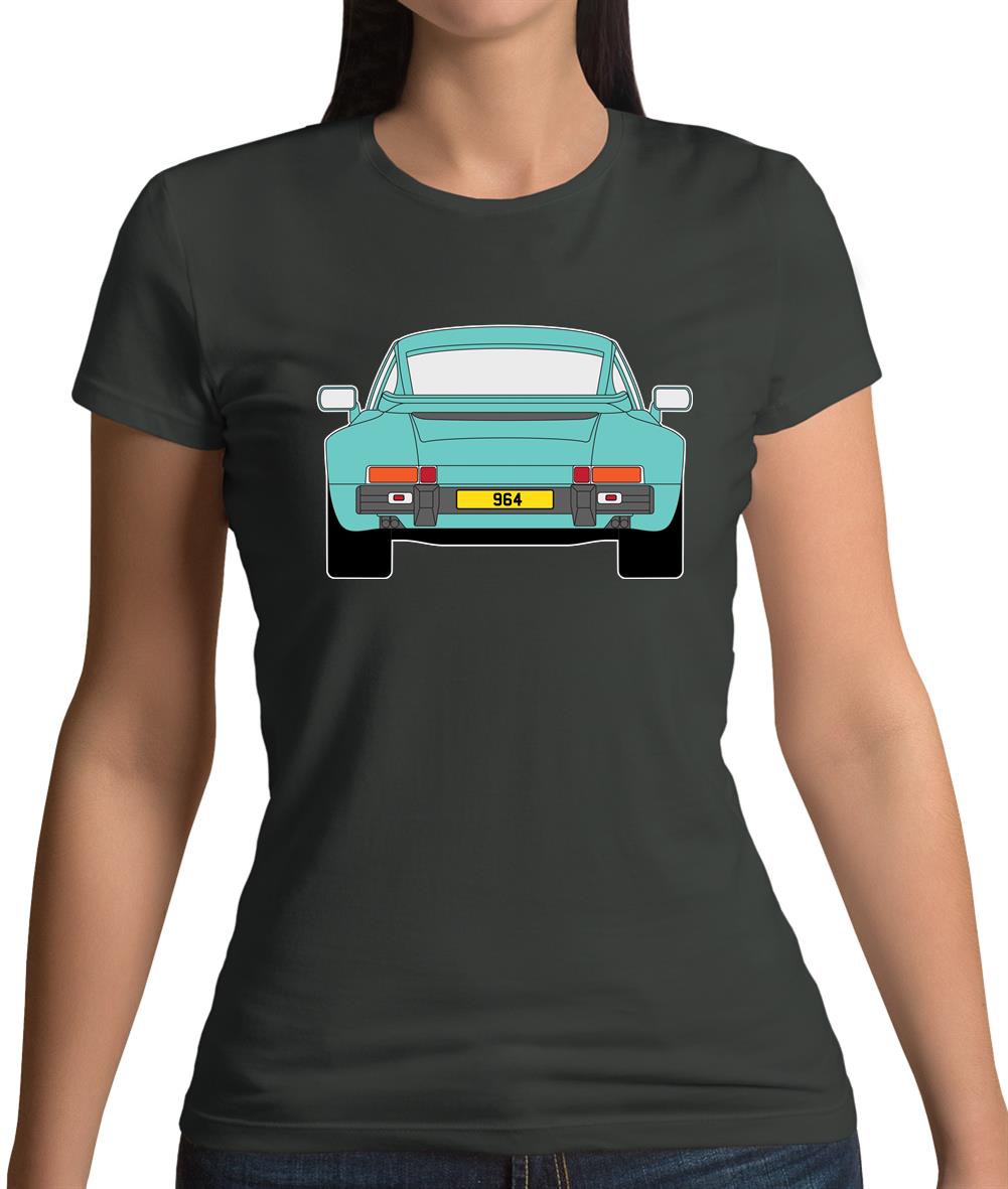 Porsche 911 964 Rear Mint Green Womens T-Shirt