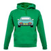 Porsche 911 964 Rear Mint Green unisex hoodie