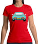 Porsche 911 964 Rear Mint Green Womens T-Shirt