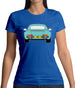 Porsche 911 964 Rear Mint Green Womens T-Shirt