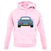 Porsche 911 964 Rear Murano Green unisex hoodie