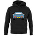 Porsche 911 964 Rear Murano Green unisex hoodie