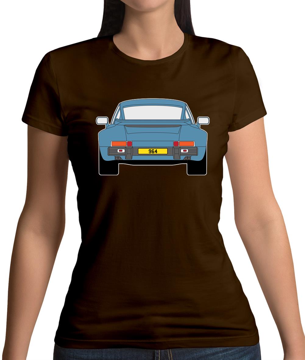 Porsche 911 964 Rear Murano Green Womens T-Shirt
