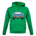 Porsche 911 964 Rear Murano Green unisex hoodie