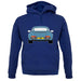 Porsche 911 964 Rear Murano Green unisex hoodie