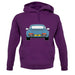 Porsche 911 964 Rear Murano Green unisex hoodie