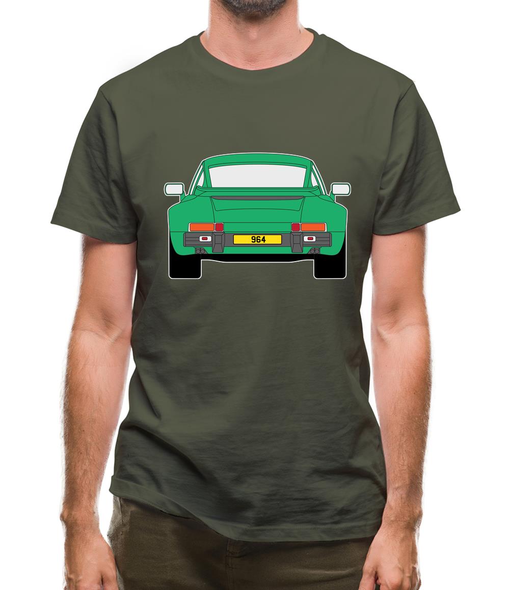 911 964 Rear Signal Green Mens T-Shirt