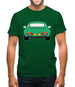 911 964 Rear Signal Green Mens T-Shirt