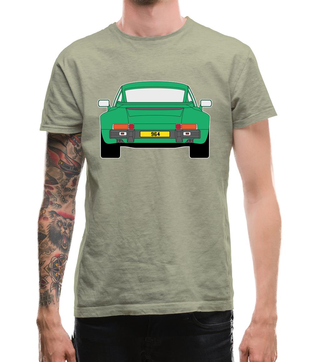 911 964 Rear Signal Green Mens T-Shirt