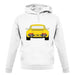 Porsche 911 964 Rear Summer Yellow unisex hoodie