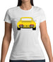 Porsche 911 964 Rear Summer Yellow Womens T-Shirt