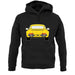 Porsche 911 964 Rear Summer Yellow unisex hoodie