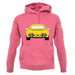 Porsche 911 964 Rear Summer Yellow unisex hoodie