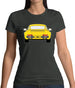 Porsche 911 964 Rear Summer Yellow Womens T-Shirt