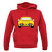 Porsche 911 964 Rear Summer Yellow unisex hoodie