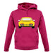 Porsche 911 964 Rear Summer Yellow unisex hoodie