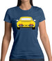 Porsche 911 964 Rear Summer Yellow Womens T-Shirt