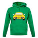 Porsche 911 964 Rear Summer Yellow unisex hoodie